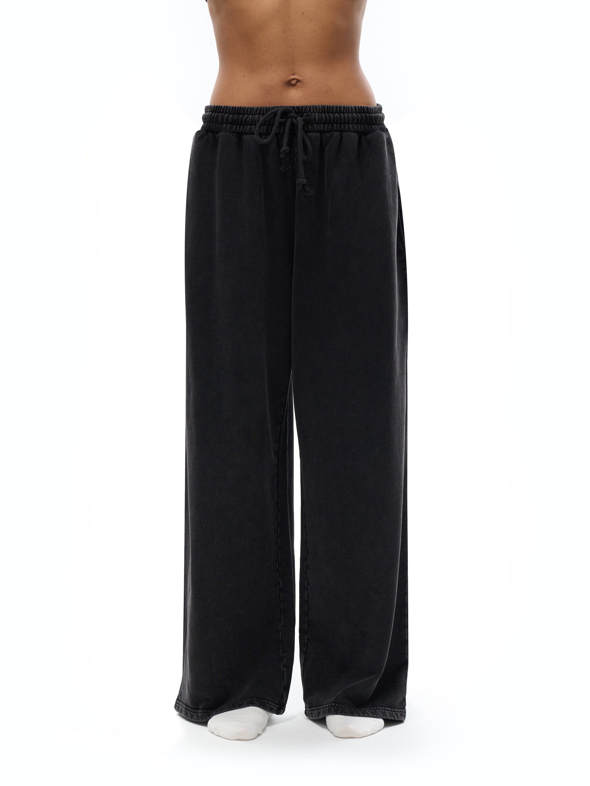 Acid Wash Straight Leg Pants - 360 GSM