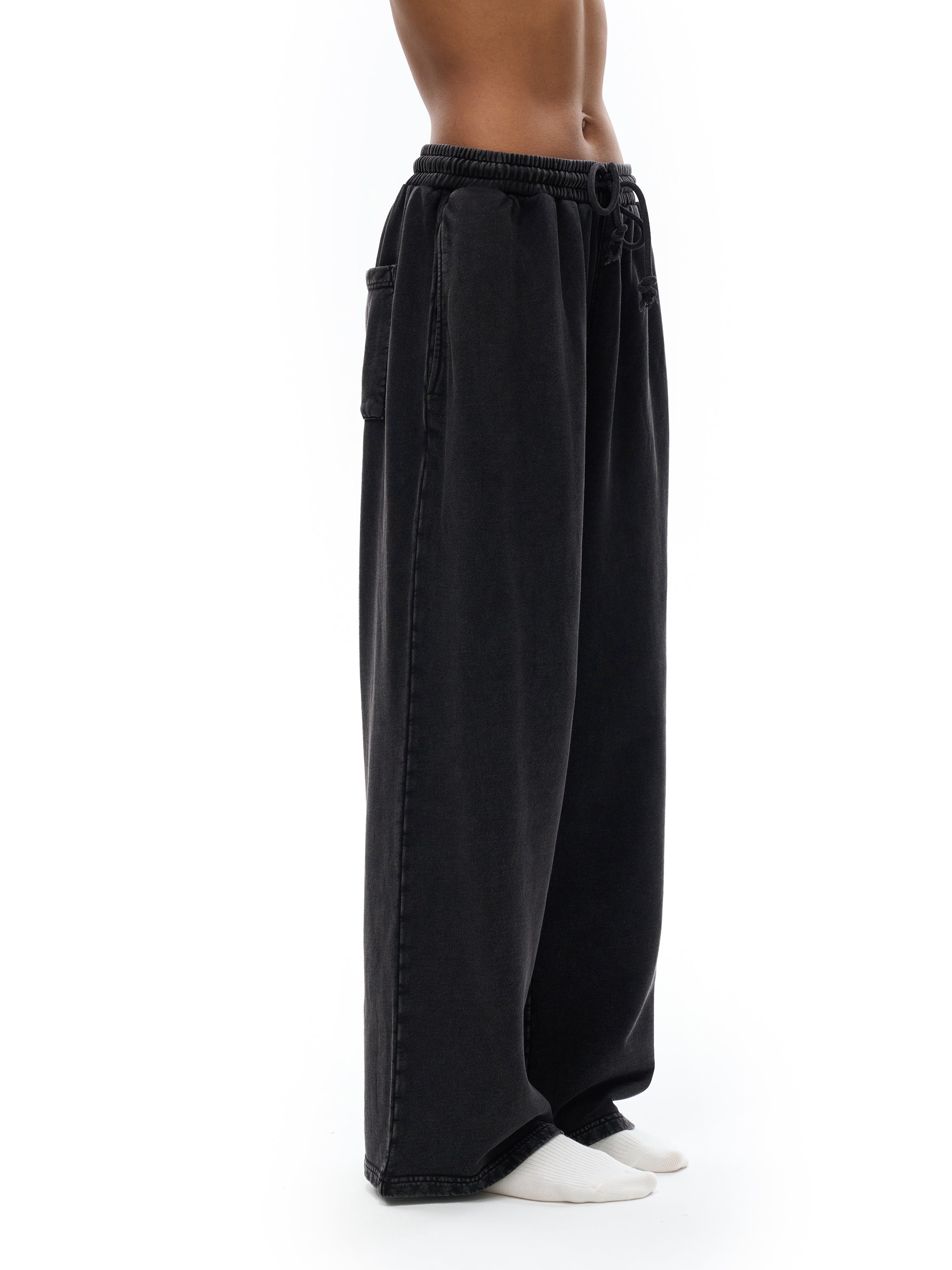 Acid Wash Straight Leg Pants - 360 GSM