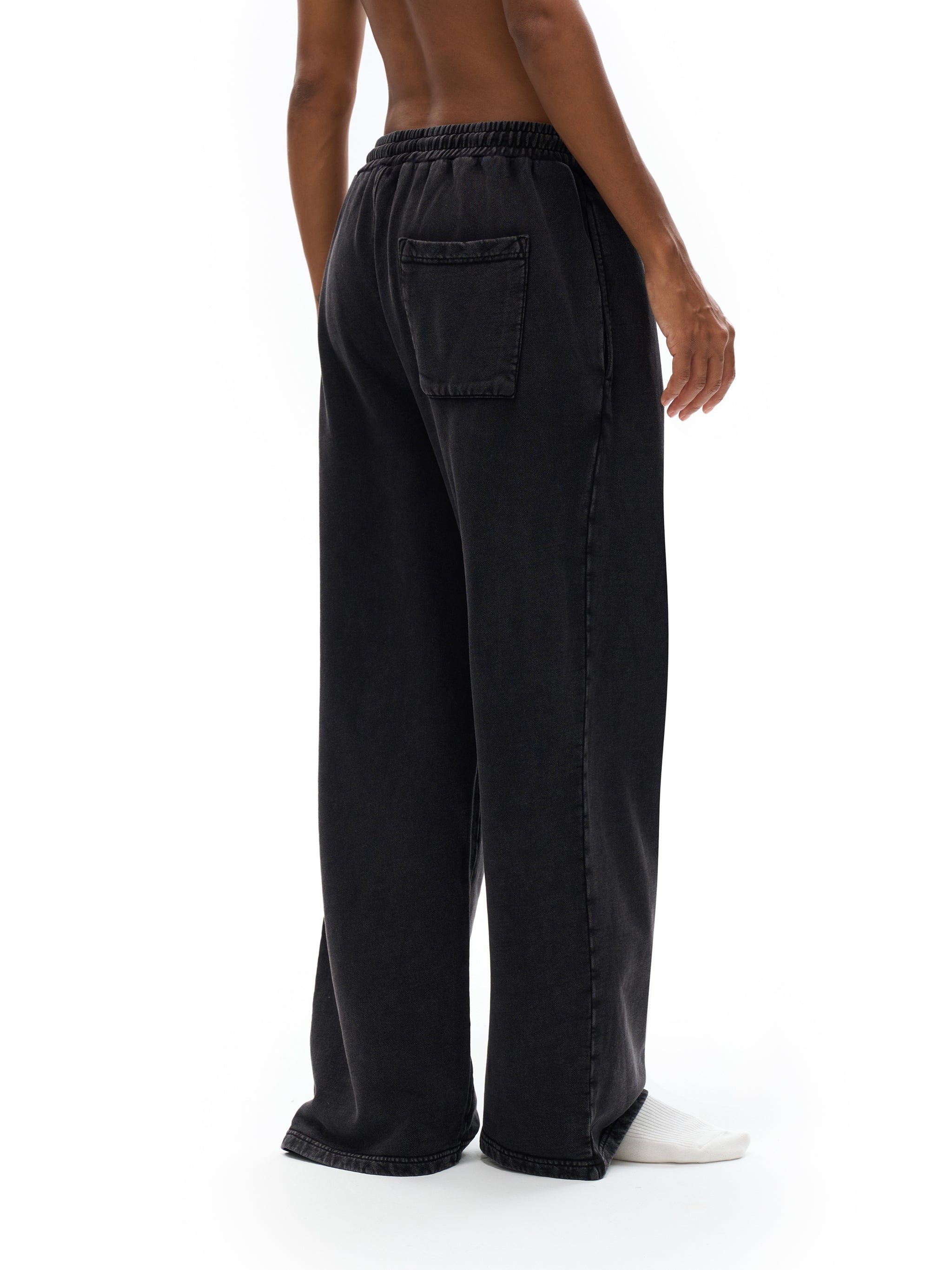 Acid Wash Straight Leg Pants - 360 GSM
