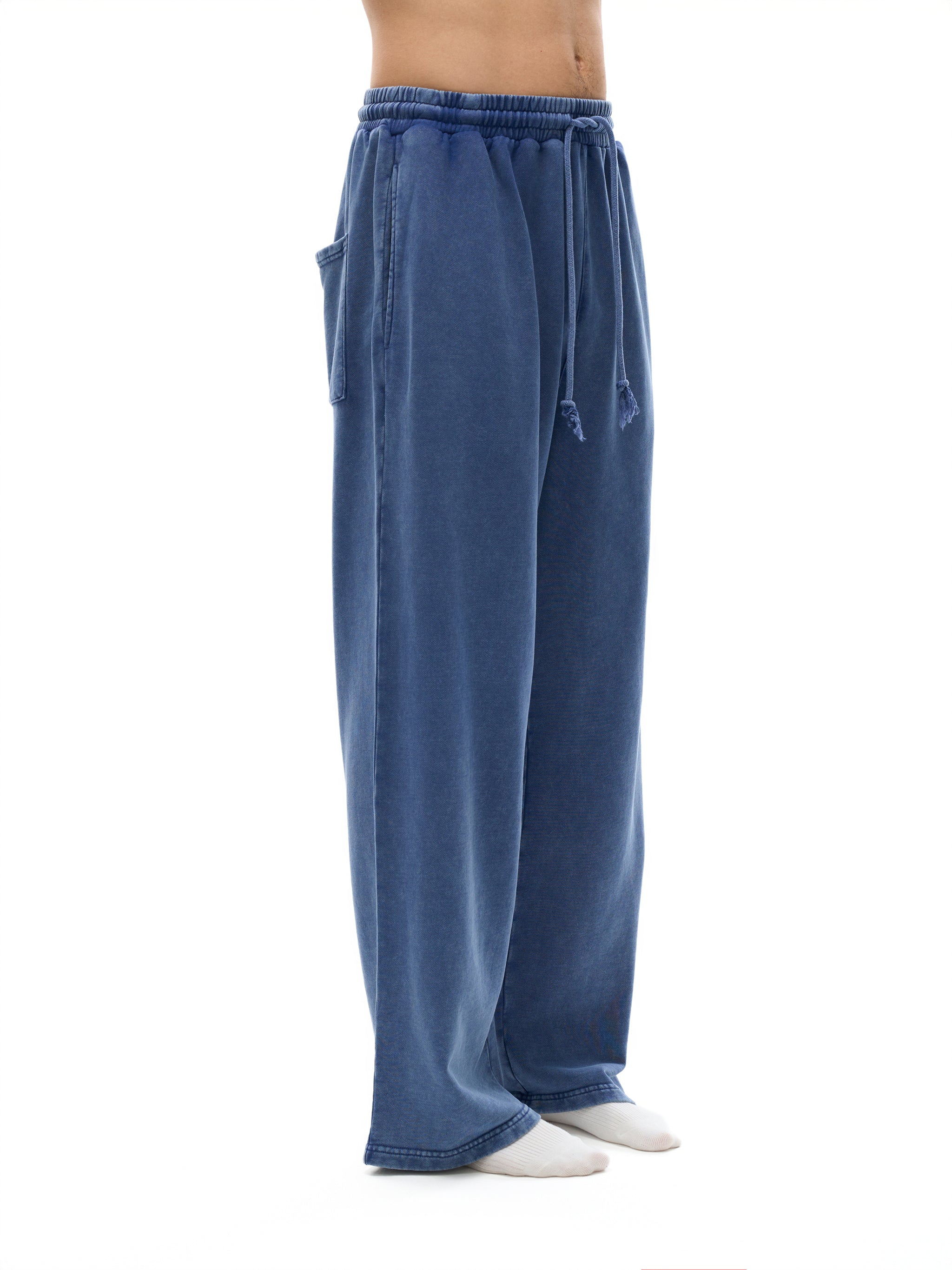 Acid Wash Straight Leg Pants - 360 GSM