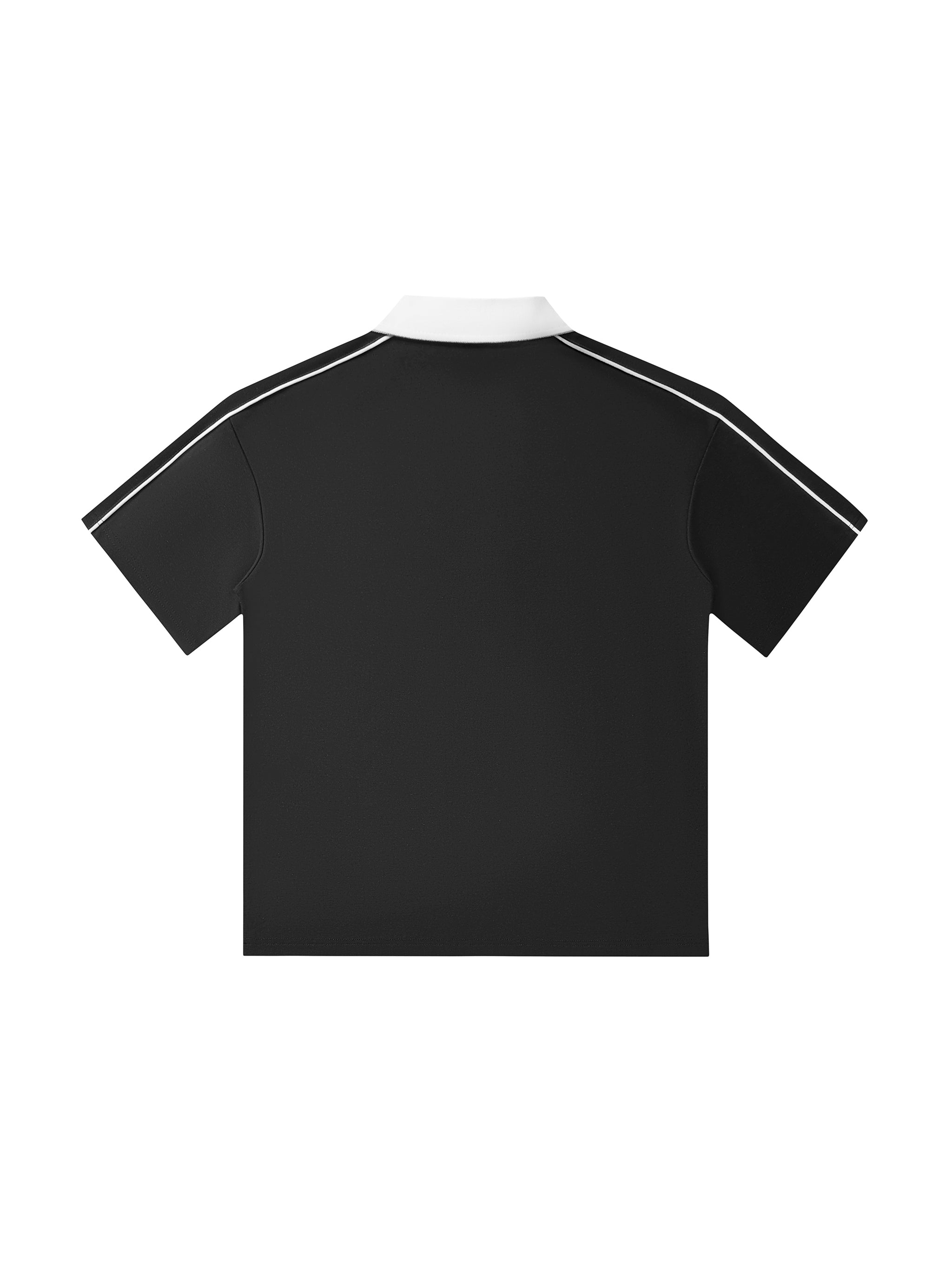 Contrast Collar Short-Sleeve Polo Shirt